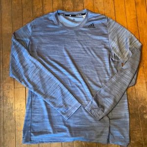 Adidas Climalite Blue L/S Running Shirt (XL)